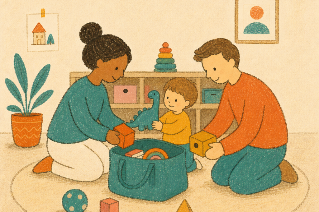 Family enjoying playtime together